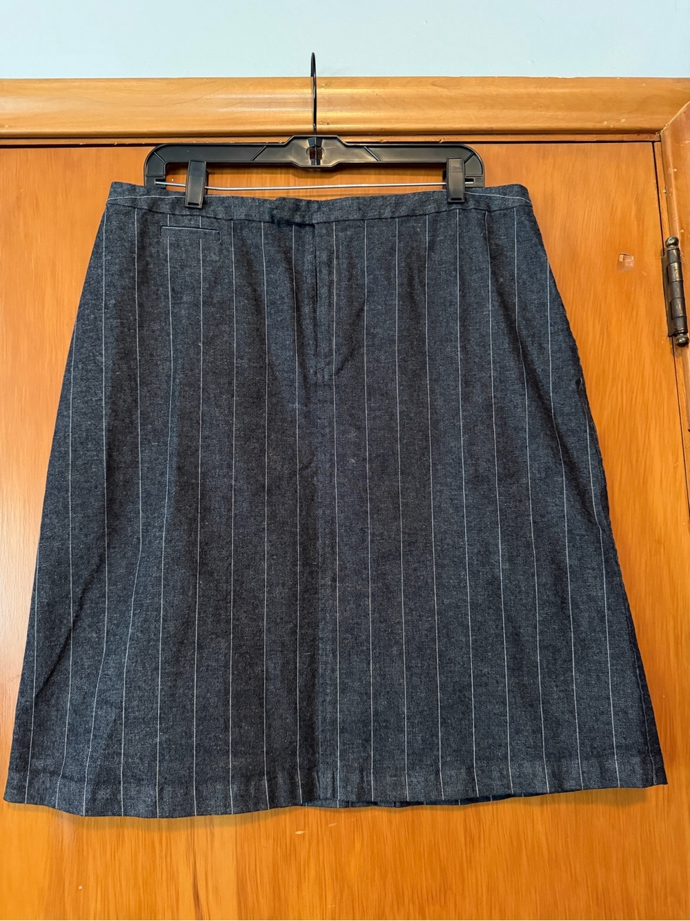 Dockers Dark Gray Pinstripe Midi Skirt